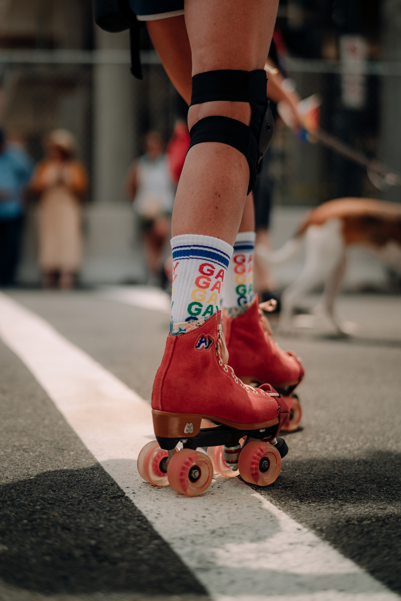 Roller skates at the Halifax Pride Parade
