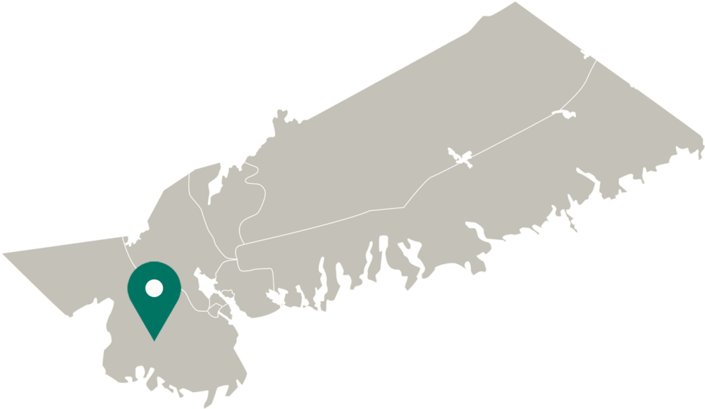 Map with points outlining the itinerary